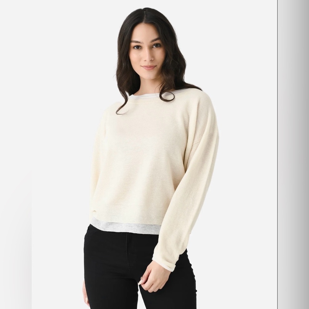 VINCE WOMEN'S DOUBLE-LAYER WOOL SILK ALPACA BLEND SWEATER
Very Lightweight Med